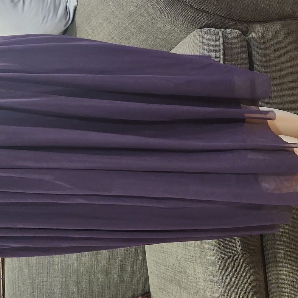 London Times Purple Tie-Strap Midi Dress - Picture 2 of 11